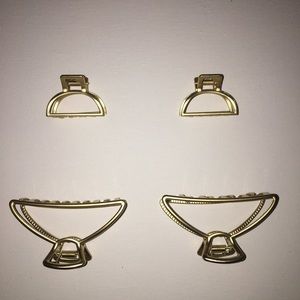 Heavy Metal Matte Gold Claw Hair Clip